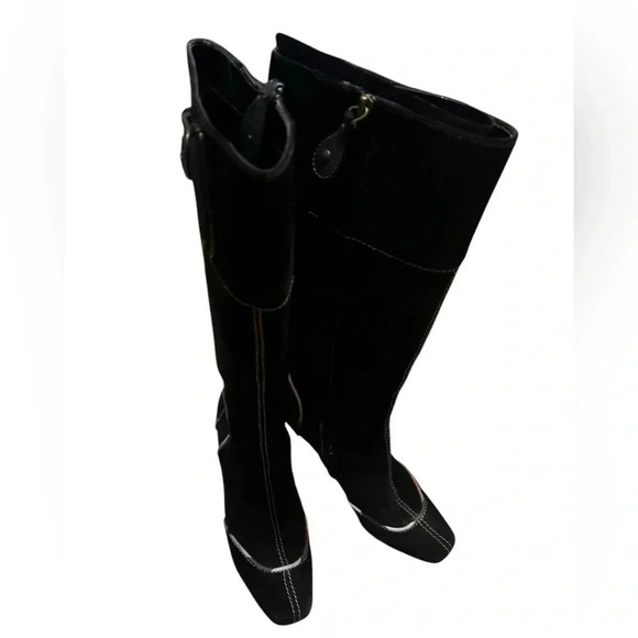 Burberry nova trim black tall boots size 37 - Picture 6 of 15